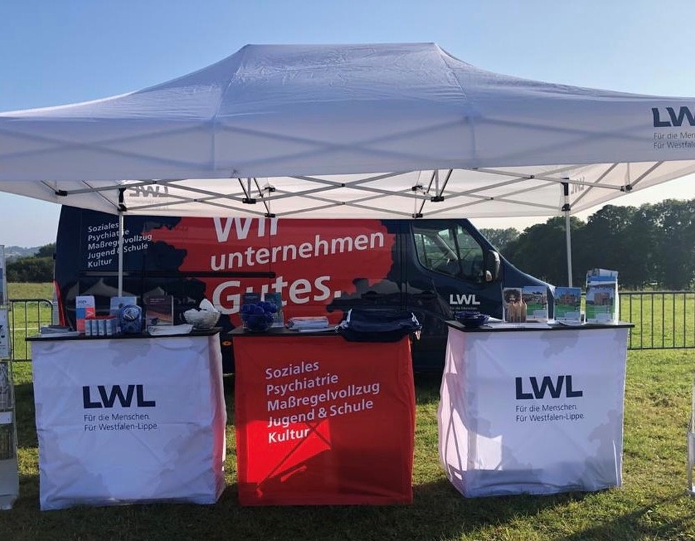 Unser Messestand in der Natur